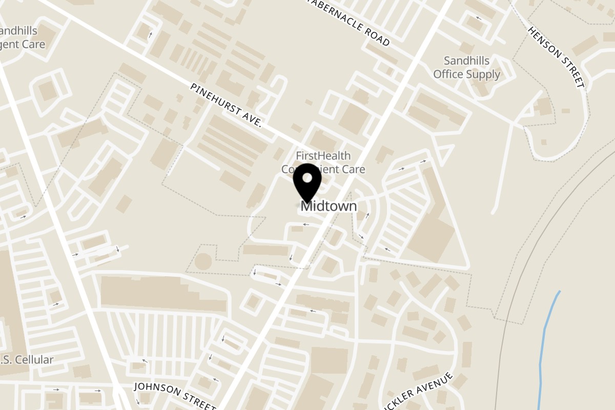 Map showing the location of Celebrity Indian Kitchen & Bar on 1720 US-1 in Southern Pines
